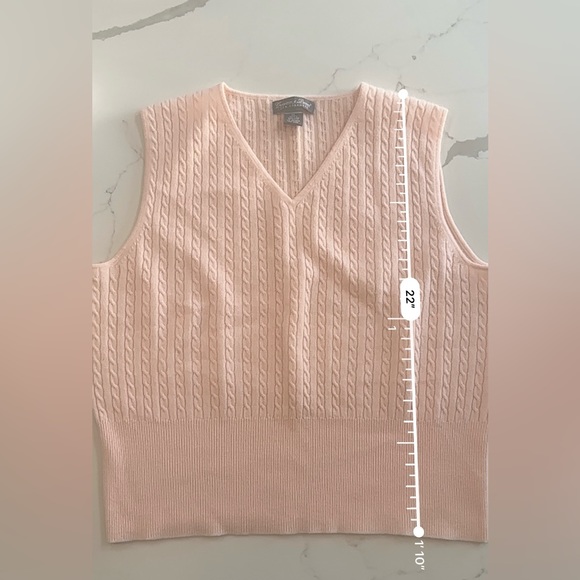 Grayson and Dunn Pink Cashmere Sweater Vest - Picture 5 of 5
